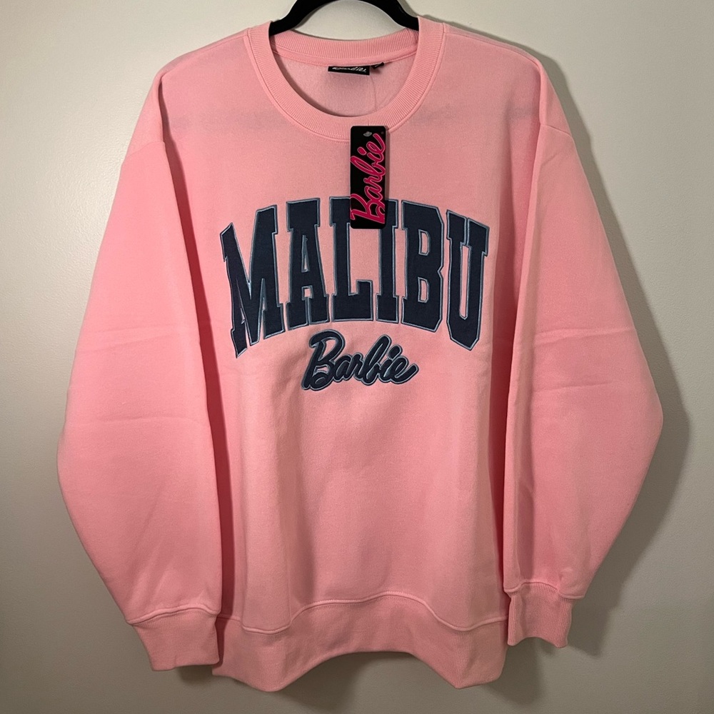 NWT Barbie Malibu Pink Crewneck - Picture 2 of 5